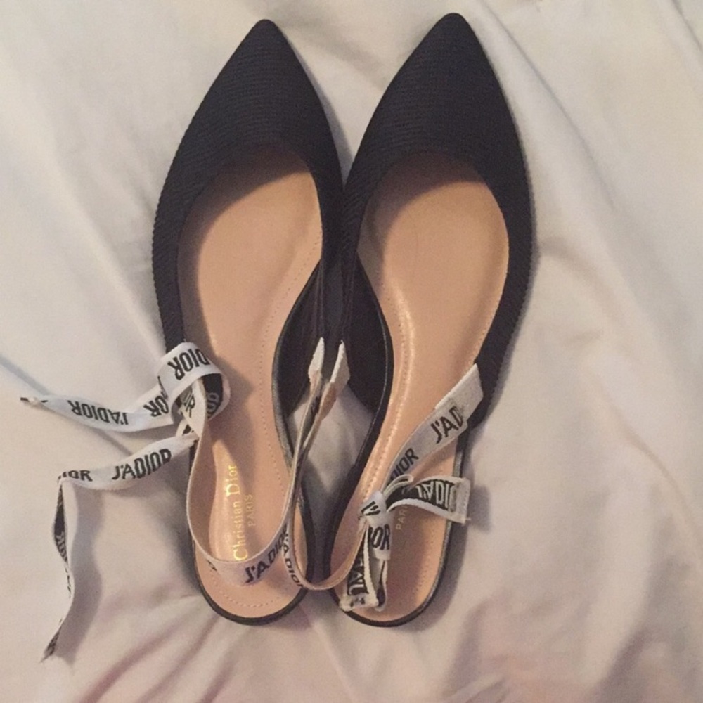 Dior j’adior slingback flats. Never worn.